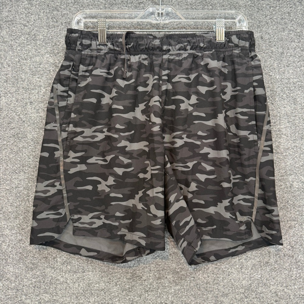 Skora Athletic Shorts Men Large Gray Camo Qwick-Dry Running Training Gym Workout